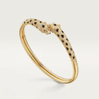 [Luxe Jewelry]PANTHERE DOUBLE HEADED HALF DIAMOND OPEN BRACELET