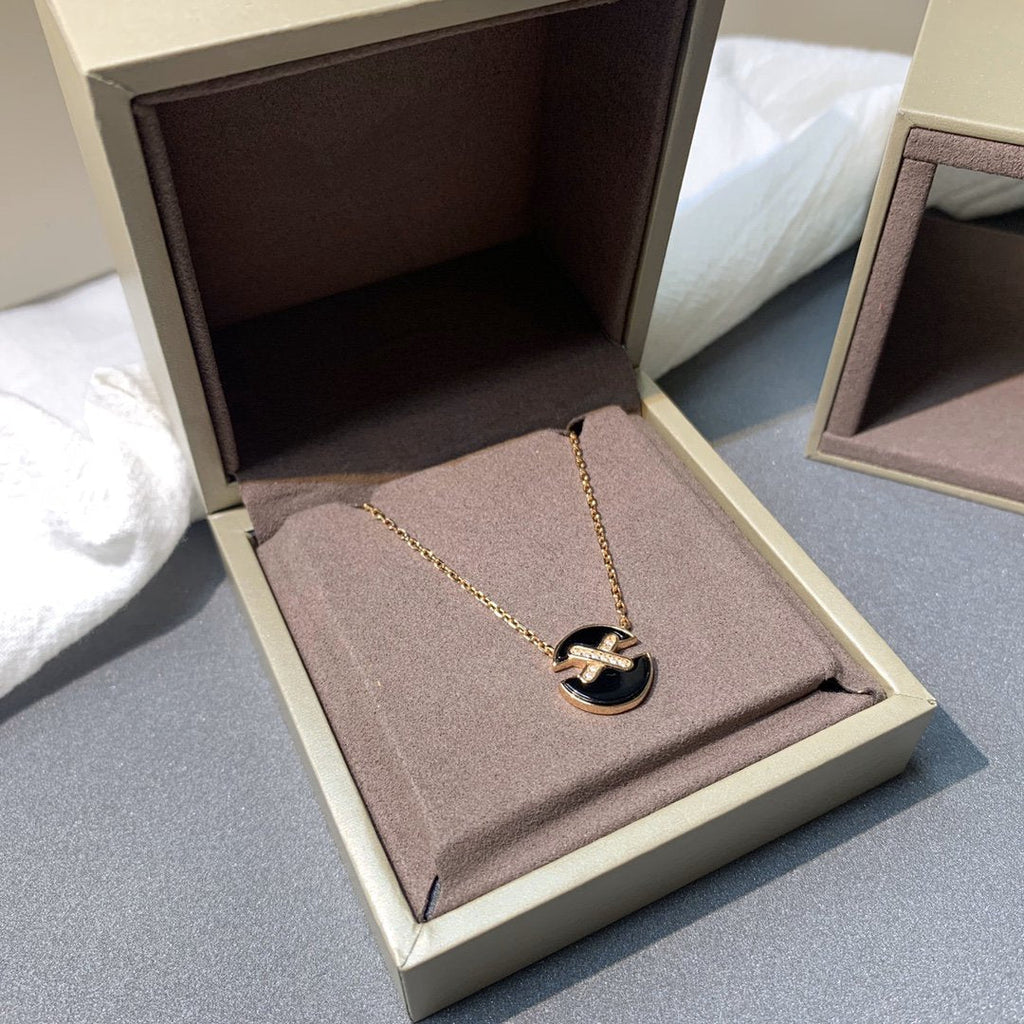 [Luxe]COLLIER JEUX DE DIAMANTS OR ROSE