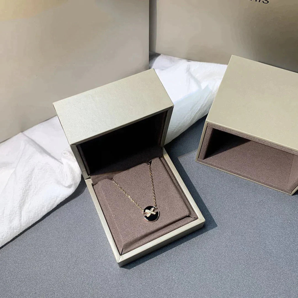[Luxe]COLLIER JEUX DE DIAMANTS OR ROSE