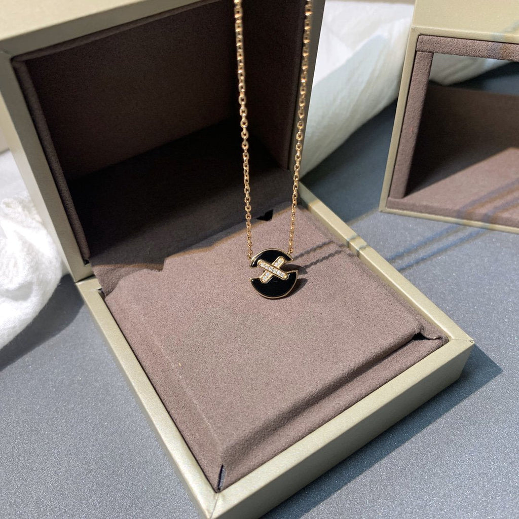 [Luxe]COLLIER JEUX DE DIAMANTS OR ROSE