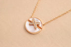 [Luxe]COLLIER JEUX DE DIAMANTS OR ROSE
