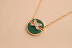 [Luxe]COLLIER JEUX DE DIAMANTS OR ROSE