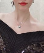 [Luxe]COLLIER JEUX DE DIAMANTS OR ROSE