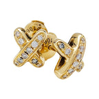 [Luxe]JEUX DE BOUCLES D'OREILLES DIAMANT OR