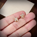 [Luxe]JEUX DE BOUCLES D'OREILLES DIAMANT OR