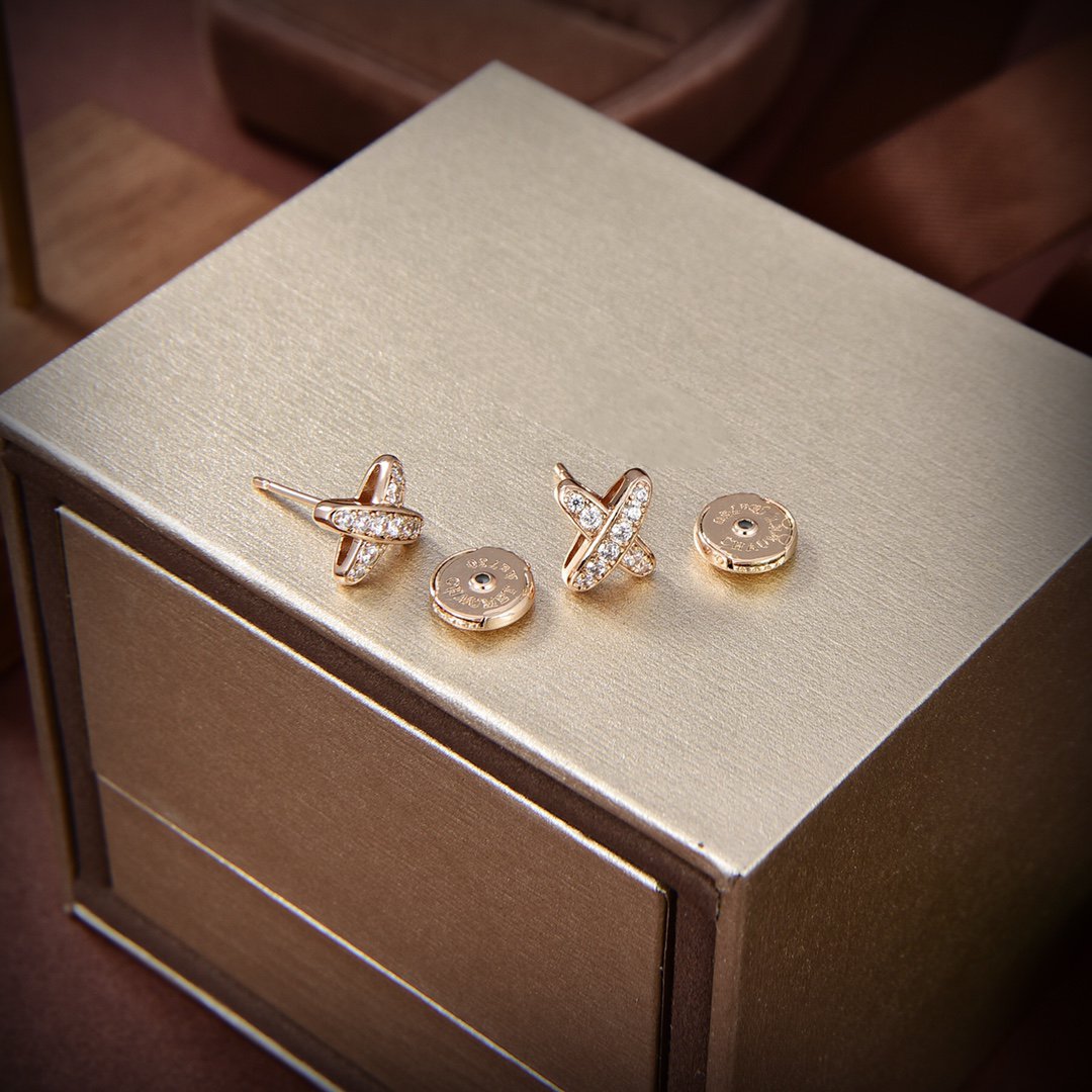 [Luxe]JEUX DE GOLD DIAMOND EARRINGS