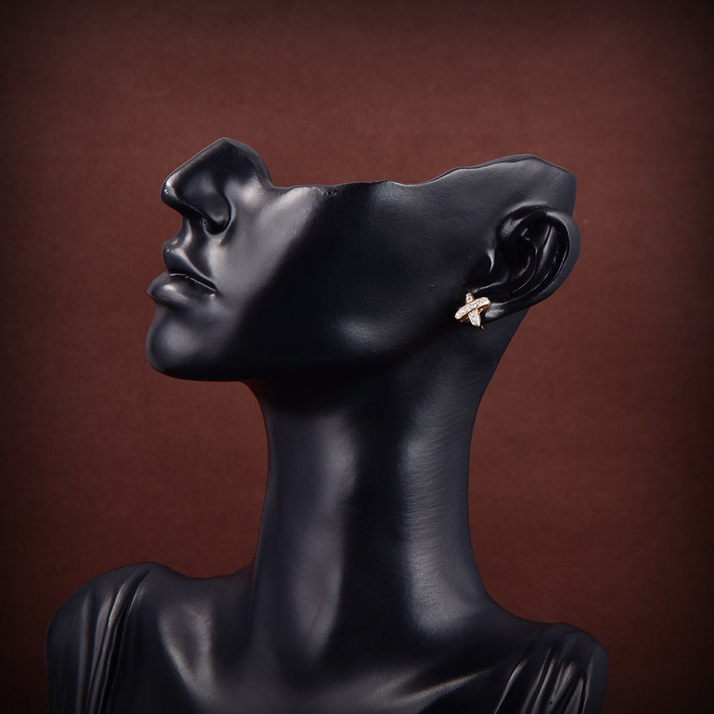 [Luxe]JEUX DE BOUCLES D'OREILLES DIAMANT OR