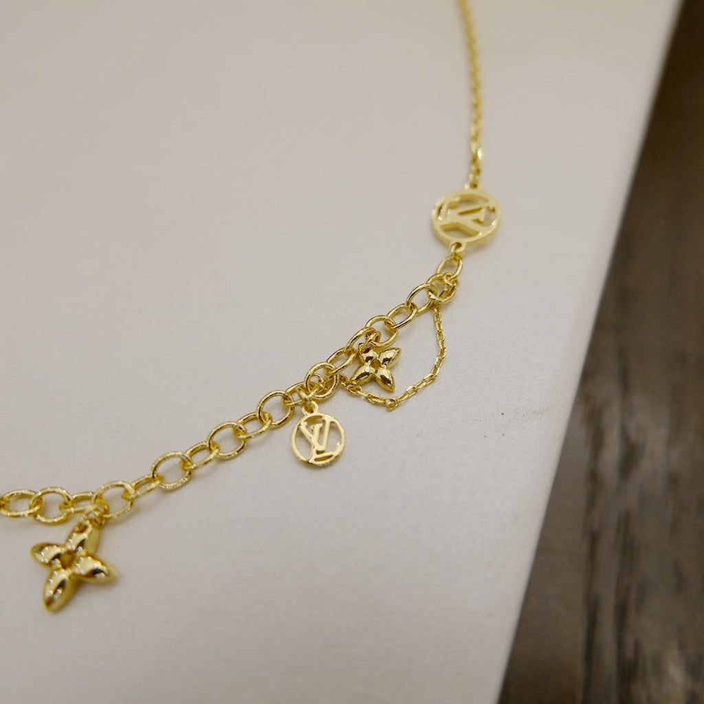 [Luxe]ブルーミング サプル ネックレス 真鍮