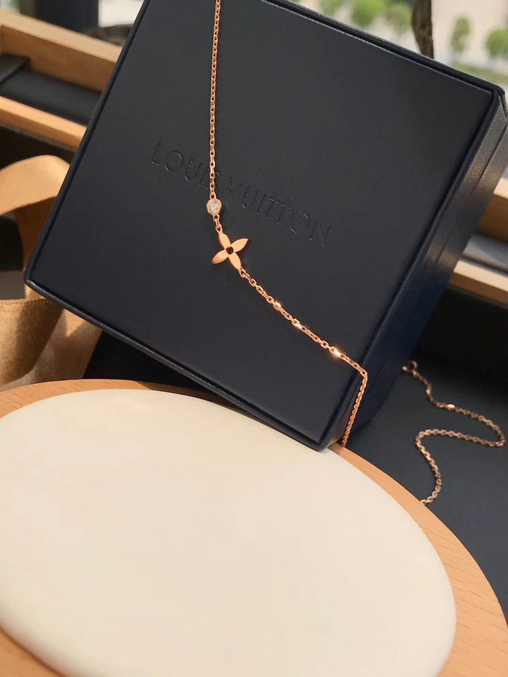[Luxe]PENDENTIF BLOSSOM OR ROSE ET DIAMANT
