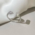 [LUXE]MY TWIN TOI & MOI SILVER DIAMOND RING