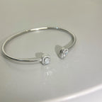 [LUXE]JONC FLEX MY TWIN TOI & MOI SILVER DIAMOND BRACELET