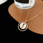 [LUXE]LUCKY MOVE MM NACRE BLANCHE DIAMOND NECKLACE
