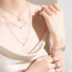 [LUXE]LUCKY MOVER PM PAVED NECKLACE