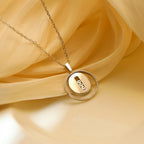[LUXE]LUCKY MOVE MM SILVER DIAMOND NECKLACE