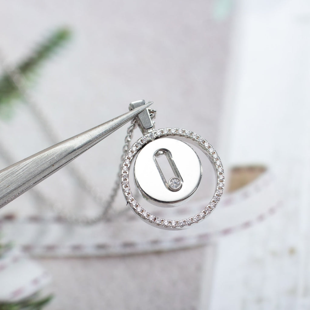[LUXE]LUCKY MOVE PM NECKLACE SILVER DIAMOND