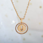 [LUXE]LUCKY MOVE PM NECKLACE PINK GOLD DIAMOND