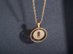 [LUXE]LUCKY MOVE PM NECKLACE PINK GOLD DIAMOND