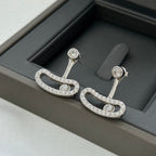[LUXE]MOVE UNO SILVER DIAMOND EARRINGS