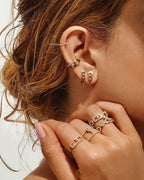 [LUXE]CREOLES MOVE UNO MINI 1 DIAMOND EARRINGS