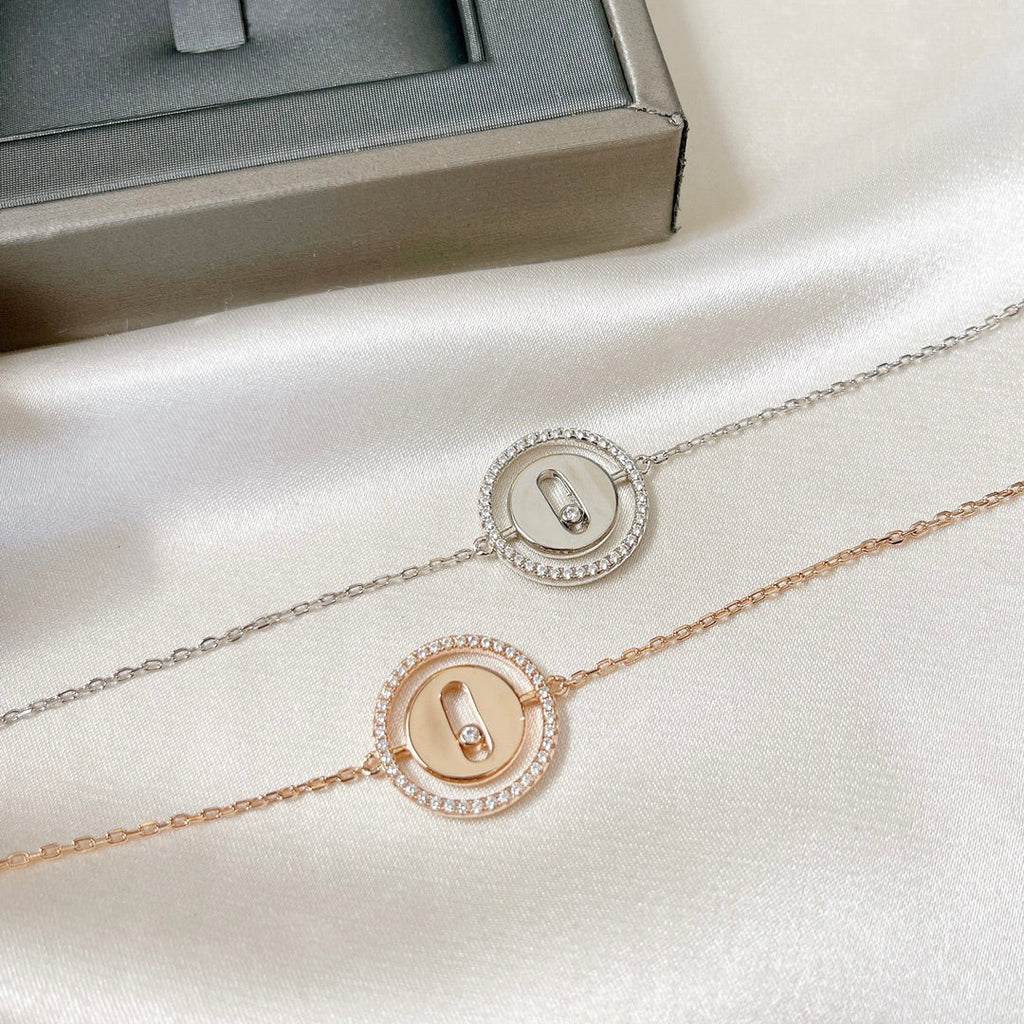 [LUXE]LUCKY MOVE PAVED DIAMOND BRACELET