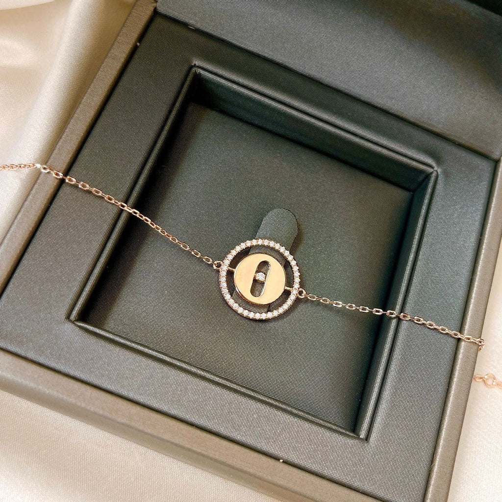 [LUXE]LUCKY MOVE PAVED DIAMOND BRACELET