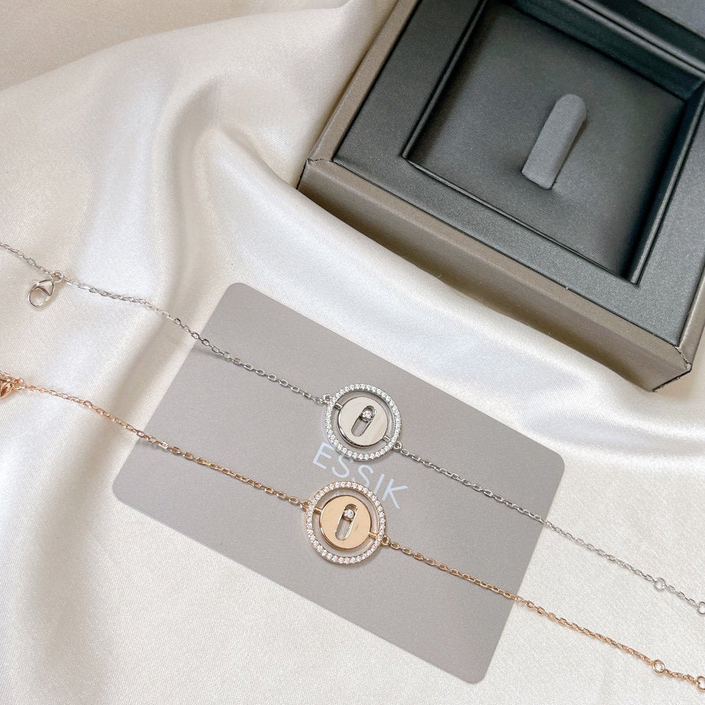 [LUXE]LUCKY MOVE PAVED DIAMOND BRACELET
