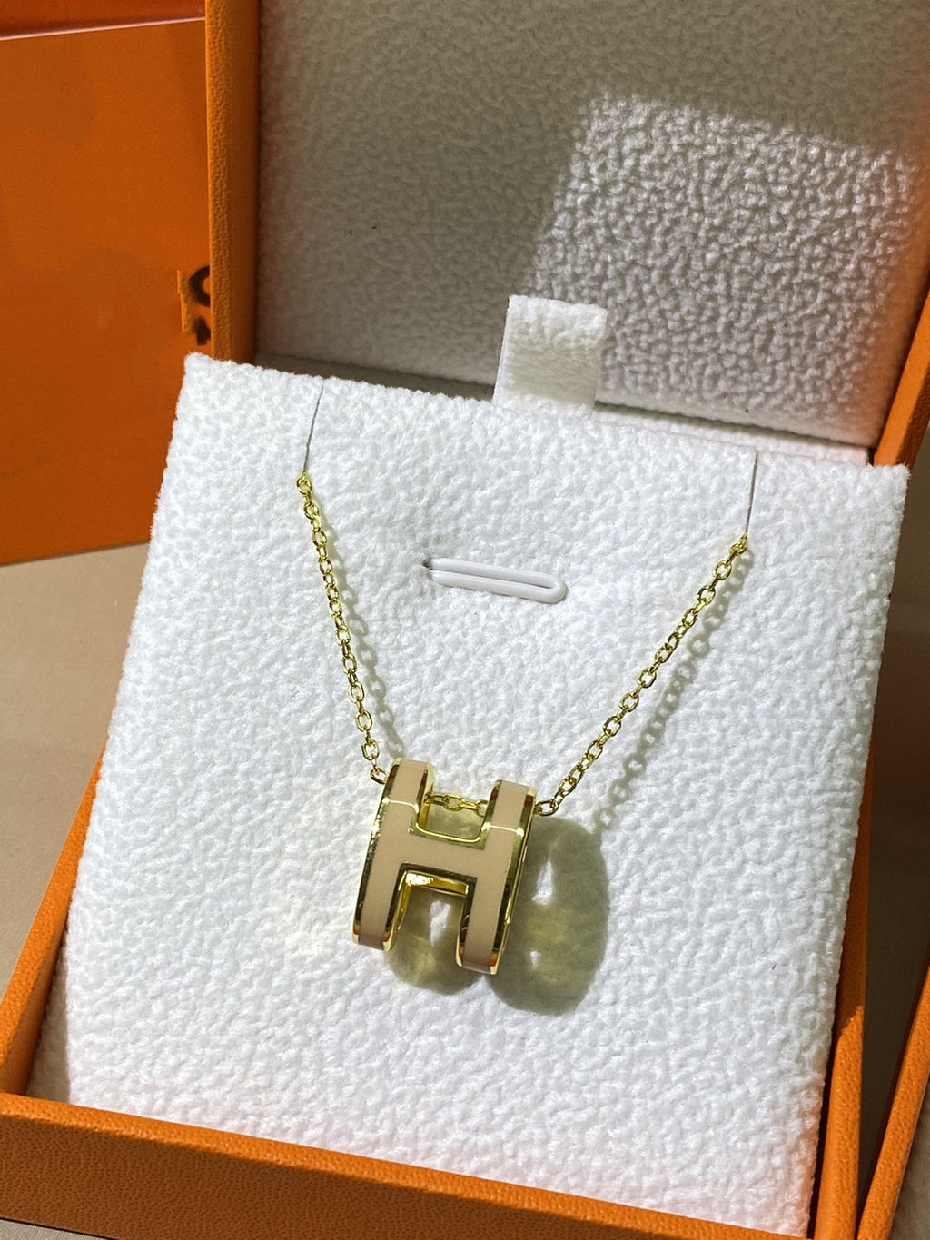 [Luxe]Collier HM CLIC en or émail jaune