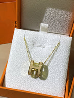 [Luxe]Collier HM CLIC en or émail jaune