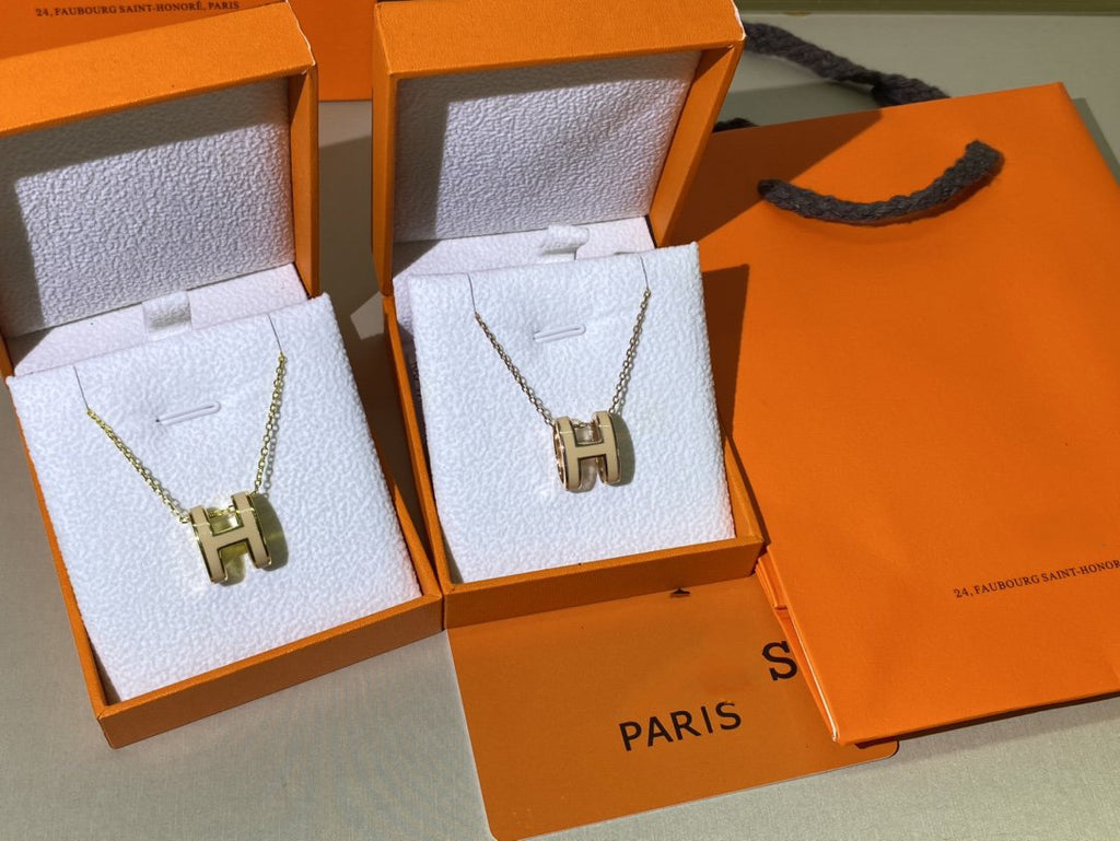 [Luxe]Collier HM CLIC en or émail jaune