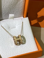 [Luxe]Collier HM CLIC en or émail jaune