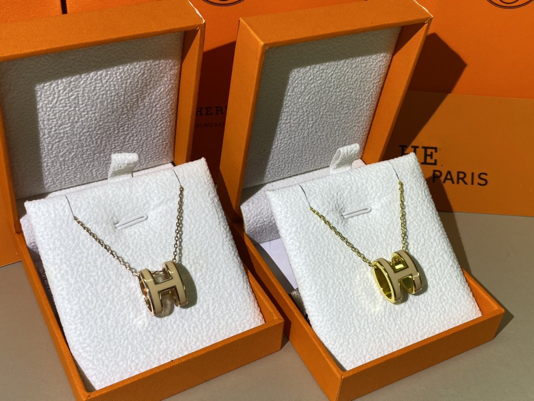 [Luxe]Collier HM CLIC en or émail jaune