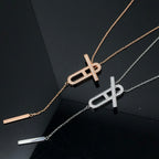 [Luxe] Collier HM Platine Or Rose Diamant