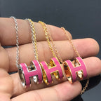 [Luxe]Collier H rose