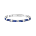 [LUXE]Pave Gemstone Love &Force Large Horseshoe Diamond Duo Bracelet Stack Set