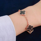 [Luxe] CLOVER 5 MOTIF GRAY MOP BRACELET COLLECTION
