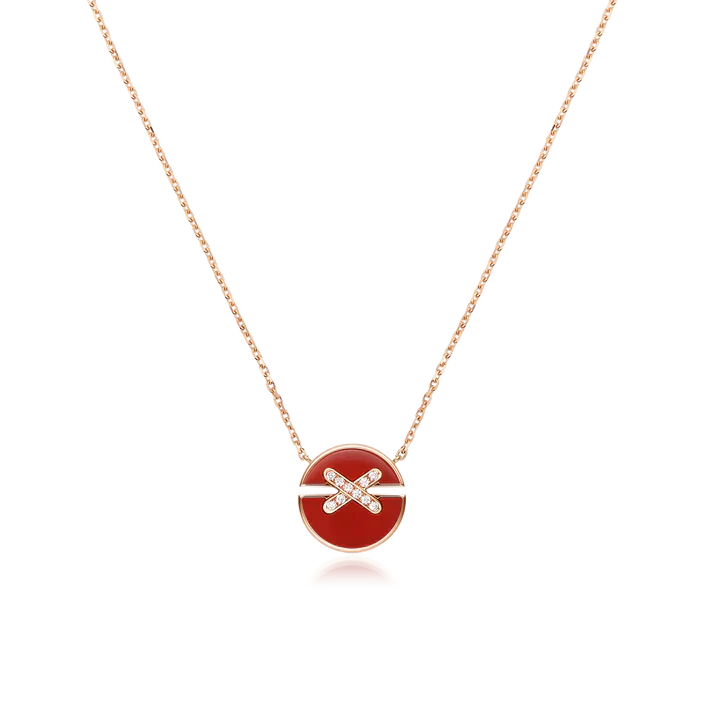 [Luxe]COLLIER JEUX DE DIAMANTS OR ROSE