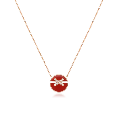[Luxe]JEUX DE ROSE GOLD DIAMOND NECKLACE