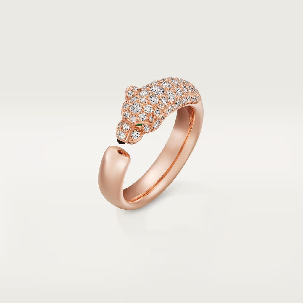 [Luxe Jewelry]PANTHERE HALF DIAMOND SMALL RING