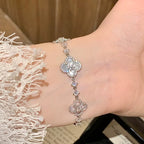 [Luxe]CLOVER 5 MOTIF PINK BLUE RED WHITE BRACELET