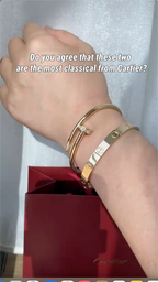 [LUXE] LOVE Classic & JUSTE Diamond Bracelet Stack Set