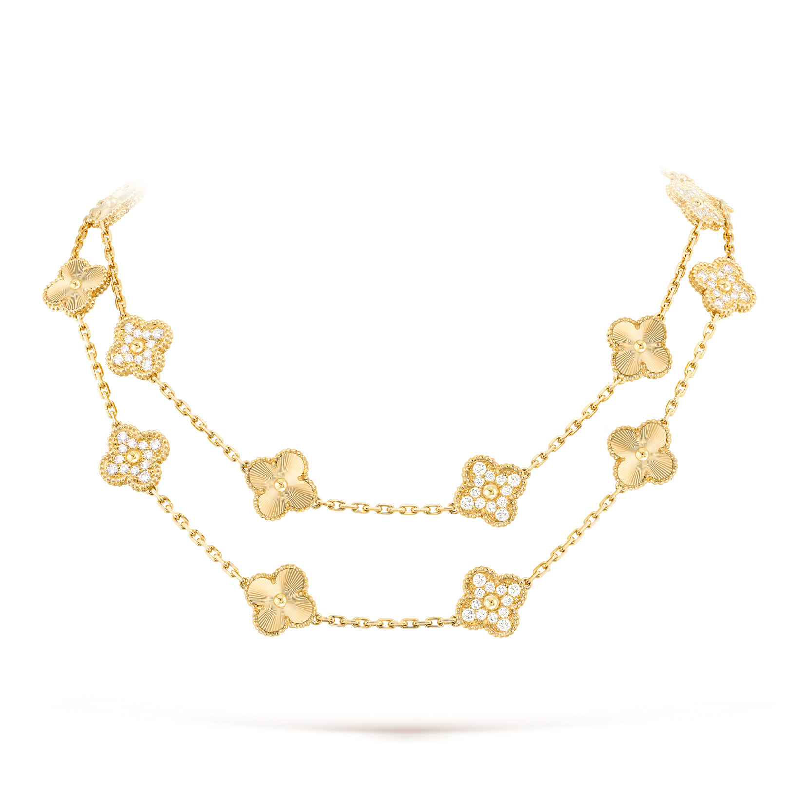 [Luxe]CLOVER 20 MOTIFS LASER DIAMOND NECKLACE
