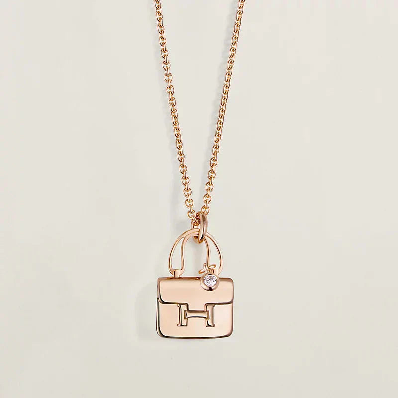[Luxe] COLLIER AMULETTE PÉDANT OR ROSE