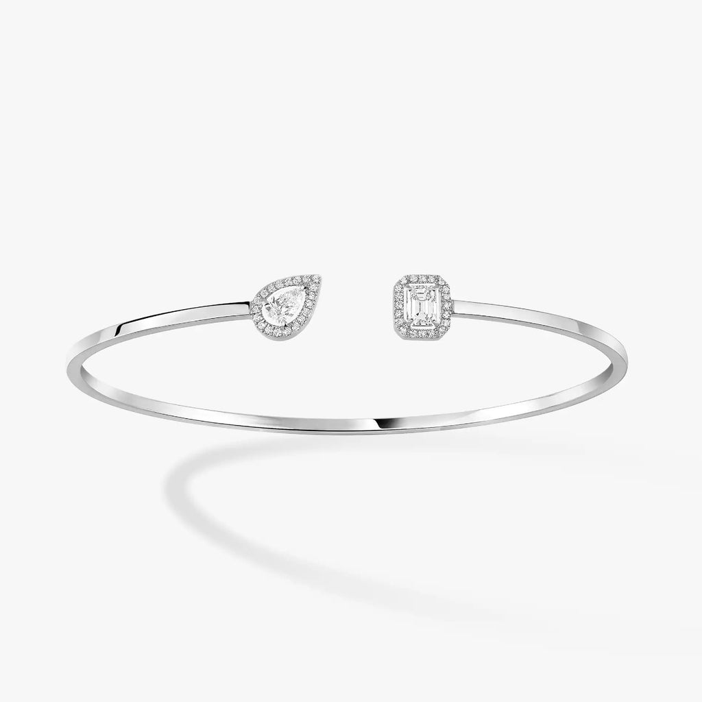 [LUXE]JONC FLEX MY TWIN TOI & MOI SILVER DIAMOND BRACELET