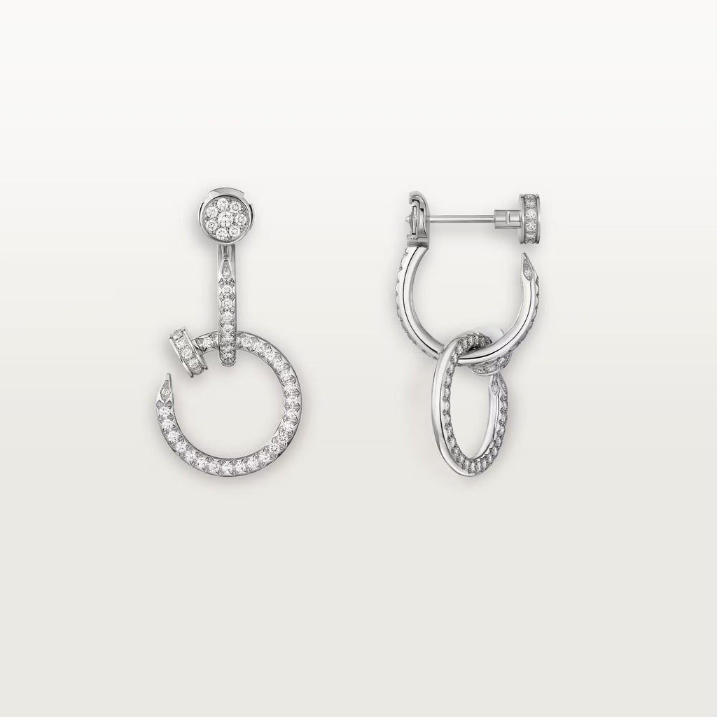 [Luxe Jewelry]JUSTE FULL DIAMOND DOUBLE EARRINGS