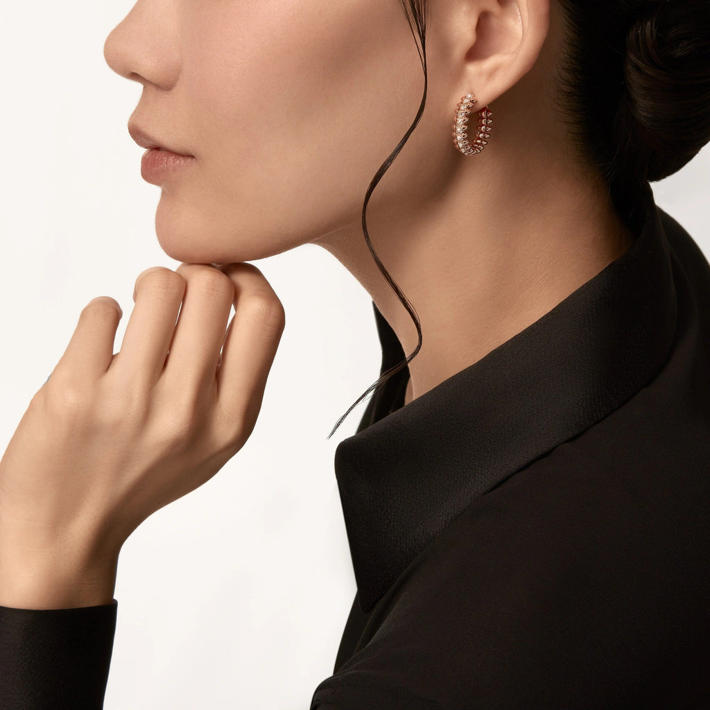 [Luxe Jewelry]CLASH FULL DIAMOND MEDIUM EARRINGS
