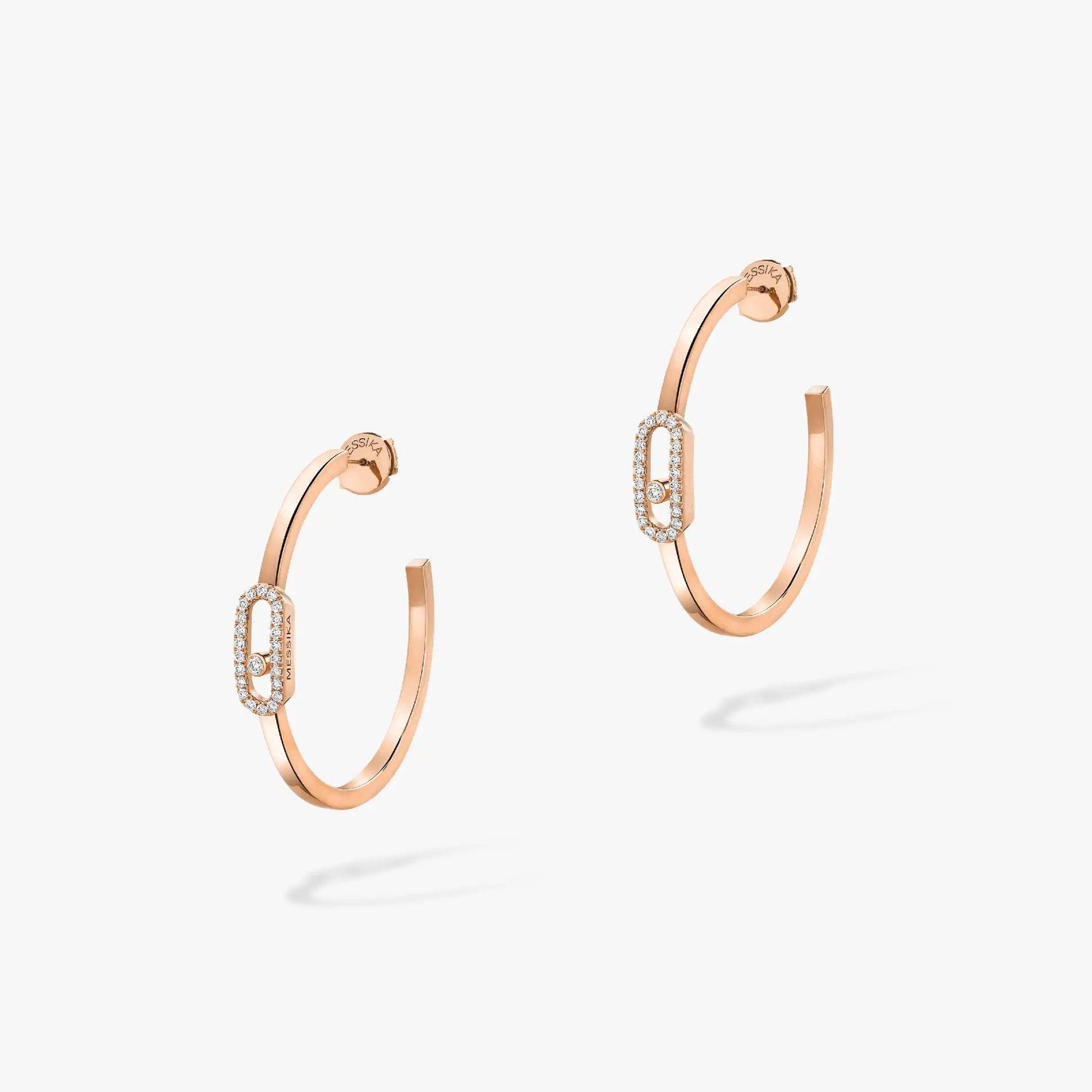 [LUXE]CREOLES MOVE UNO PM DIAMOND EARRINGS