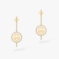 [LUXE]LUCKY MOVE ARROW PINK GOLD DIAMOND EARRINGS