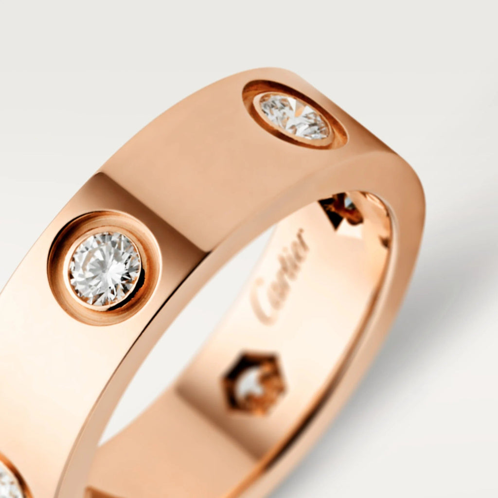 [Luxe Jewelry]LOVE 5.5MM 6 DIAMOND RING