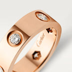 [Luxe Jewelry]LOVE 5.5MM 6 DIAMOND RING