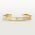 [Luxe Jewelry]LOVE BRACELET 6.1MM 1 DIAMOND OPEN CUFF